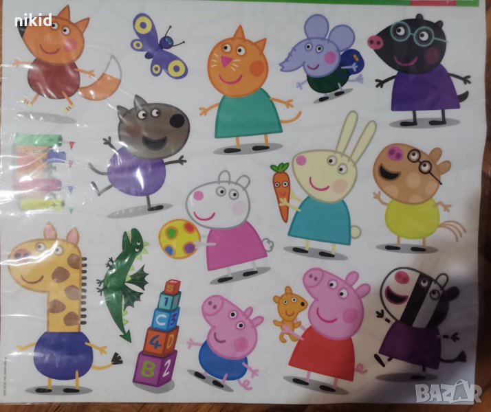 Пепа Пиг peppa pig Джордж самозалепващи лепенки стикери стикер за стена мебел детска стая и др, снимка 1