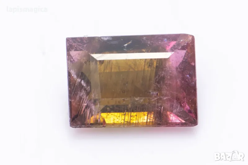 Двуцветен динен турмалин 0.73ct октагон шлифовка, снимка 1