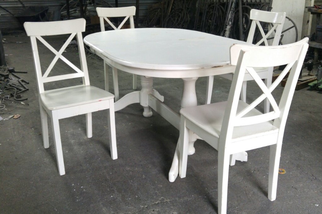 Трапезна маса със столове тип IKEA в Маси в гр. Пловдив - ID31735477 —  Bazar.bg