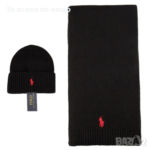 Polo Ralph Lauren Комплект Зимен Шал И Зимна Шапка - Налични Различни Цветове Код SK432