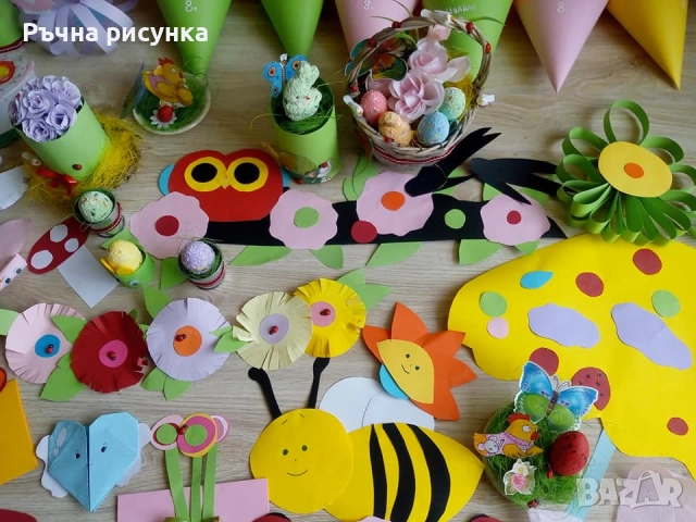 Ръчно изработена пролетна  и Великденска украса , снимка 5 - Декорация за дома - 50232181