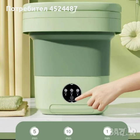 Електрическа компактна преносима пералня с горен отвор и контрол на докосване, снимка 3 - Перални - 51074089