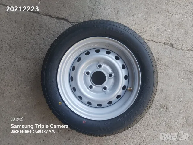 Нова гума с джанта за ремарке, платформа 195/50R13C, снимка 8 - Гуми и джанти - 47341424