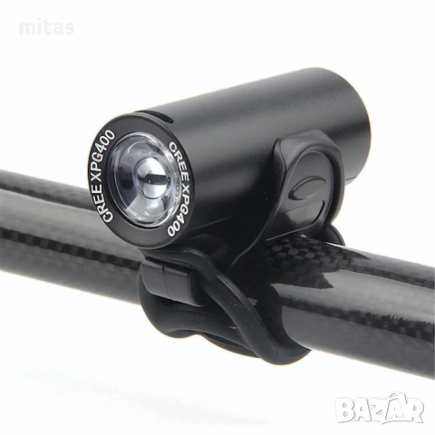Предна LED светлина за велосипед RAYPAL – 350 lum, USB, Алуминий, 53g, снимка 8 - Аксесоари за велосипеди - 29813913