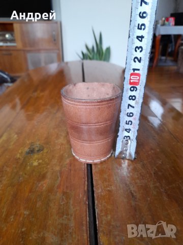 Стара кожена чаша, снимка 3 - Други ценни предмети - 38760622