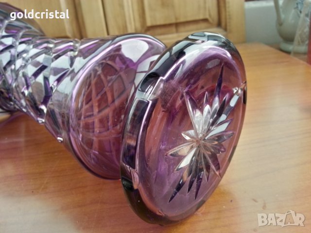 Кристална ваза , снимка 5 - Антикварни и старинни предмети - 37761340