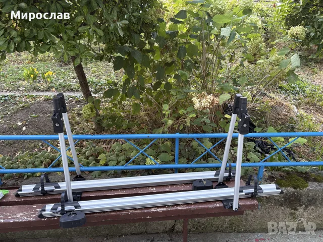 2 бр. алуминиеви велостойки HAKR Alu Cyklo Pro с ключ за таванен багажник