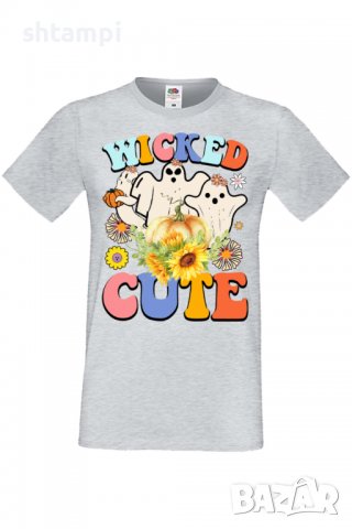 Мъжка тениска Wicked cute,Halloween,Хелоуин,Празник,Забавление,Изненада,Обичаи,, снимка 5 - Тениски - 38137678