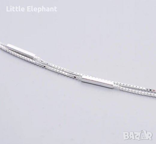 New trend Art sensitivity1,double, сребърна гривна с нежни пръчици/нова, снимка 2 - Колиета, медальони, синджири - 39850772