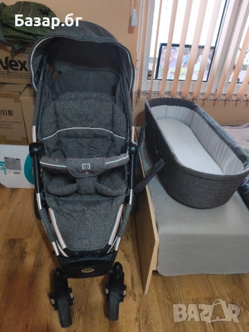 Лятна количка с кош за новородено , снимка 5 - Детски колички - 54071838