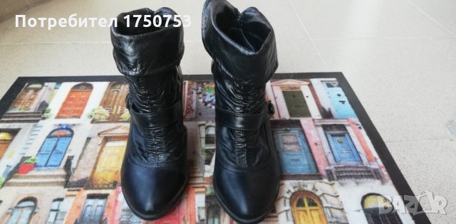 Елегантни дамски боти естествена кожа, снимка 5 - Дамски боти - 29423307