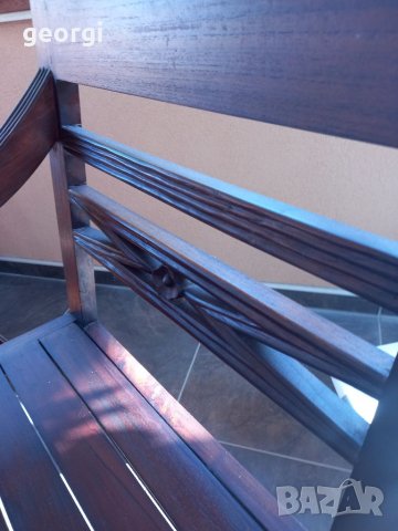 Ретро дървена пейка масив , снимка 6 - Дивани и мека мебел - 38347046