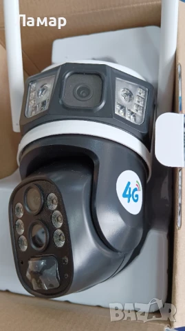 Двойна соларна безжична въртяща камера 4G 6MP 10zoom работи с СИМ SIM карта мобилни данни от тел. оп, снимка 5 - Други - 51219045