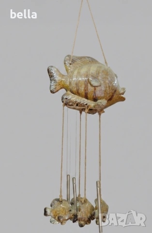 Керамичен масивен вятърен звънец -РИБИ.