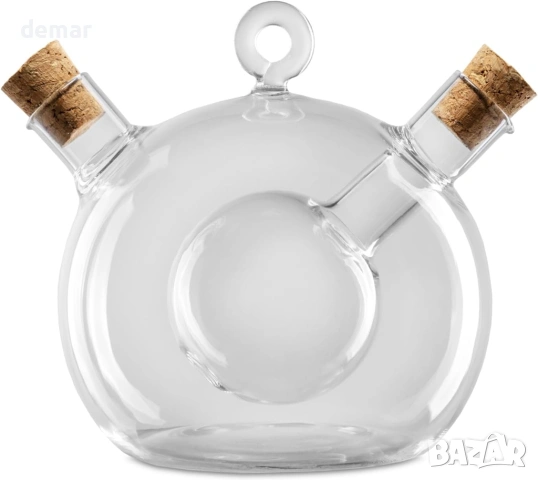 Стъклена бутилка за олио и оцет apollo THE HOUSEWARES BRAND с коркови тапи