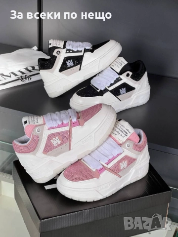 Amiri Дамски Маратонки👟Дамски Спортни Обувки Амири Цвят Бяло-Черно Код E1092, снимка 3 - Маратонки - 52487379