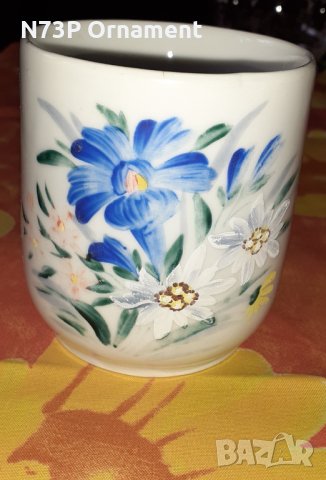 СТАРА ПОРЦЕЛАНОВА ЧАША. РЪЧНО РИСУВАНА. , снимка 1