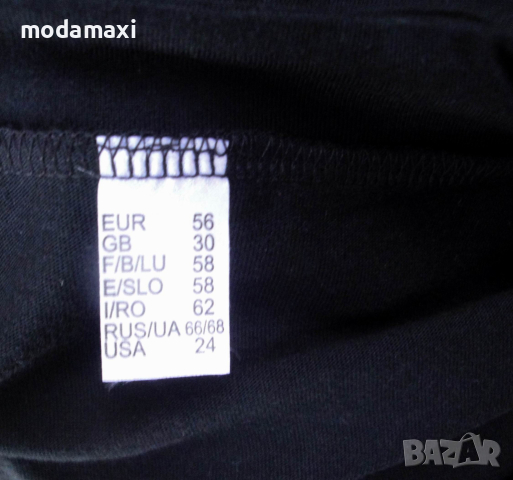 4XL Нова блуза с кристални капси в черно, снимка 5 - Туники - 44784084