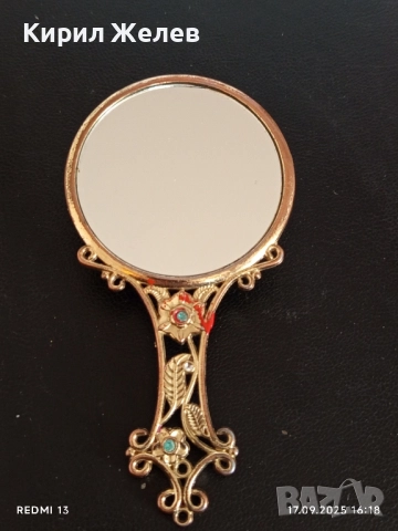 Ръчно огледало в ретро стил с камъни Сваровски орнаментирано много красиво 50554
