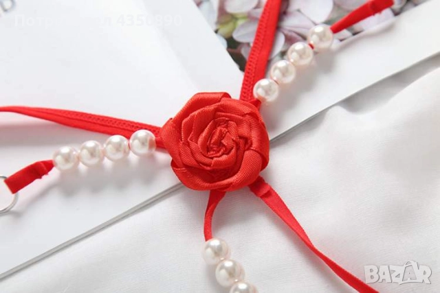 Стимулиращи еротични прашки с роза и перлени топчета - Код:1320, снимка 11 - Бельо - 51988619