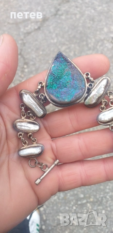 Сребърна гривна . Сребърна висулка. Сребърен пръстен., снимка 15 - Антикварни и старинни предмети - 52789683