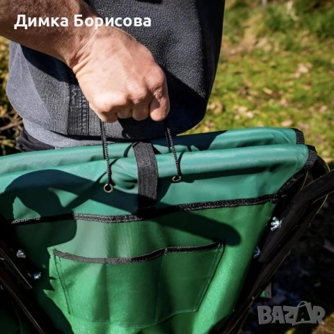 Сгъваема градинска количка с голям капацитет – лека, здрава и компактна за съхранение, снимка 5 - Градински инструменти - 53035748