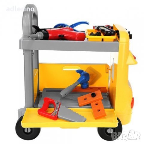  Детска игра Количка за инструменти, игра за деца - инструменти, малък майстор -5% Ново, снимка 6 - Коли, камиони, мотори, писти - 34164014