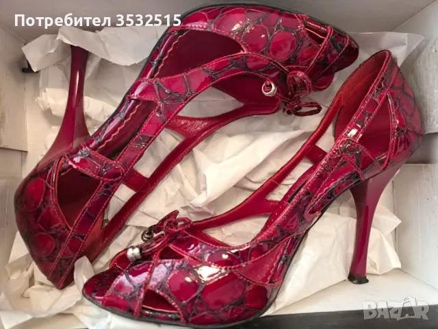 Сет обувки естествена кожа и клъч в цвят бордо, снимка 6 - Дамски обувки на ток - 49079759