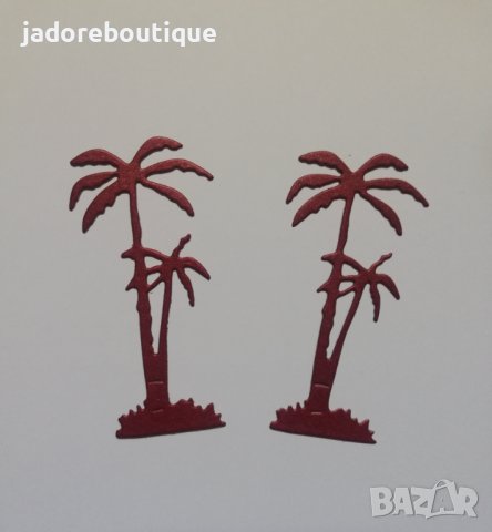 Елемент от хартия палми 2 бр скрапбук декорация , снимка 1