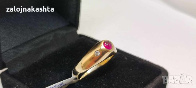 Златен пръстен  Рубин-3,90гр/14кр, снимка 3 - Пръстени - 42733133