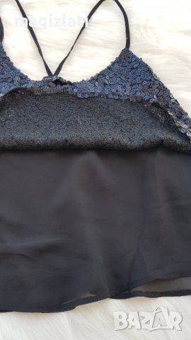 Дамски топ с паети размер С-М, снимка 5 - Корсети, бюстиета, топове - 37137042