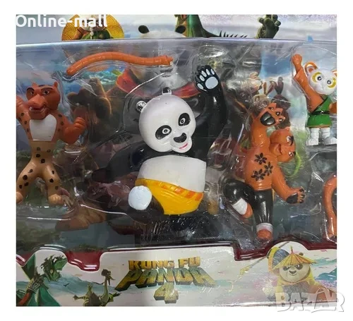 Комплект 7 фигурки Кунг Фу Панда 4 – героите от филма в твоя дом, снимка 2 - Фигурки - 50473237