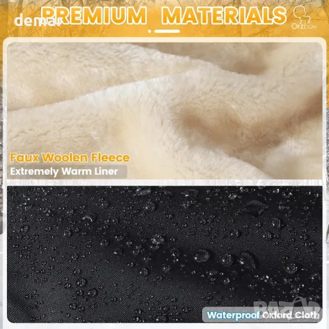 Ръкавици за количка Orzbow, с джоб за телефон, устойчив на атмосферни влияния плат, черно, снимка 2 - За бебешки колички - 47801567