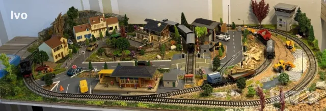 ел. влакче Marklin HO диорама ж.п. макет