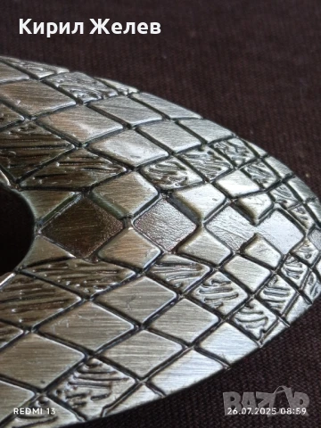 Дамска катарама тока за колан метална на ромбове сребрист цвят 15094, снимка 2 - Колани - 51145845