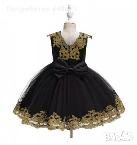 Черна Детска рокля , снимка 3 - Детски рокли и поли - 29412516