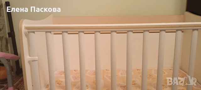 Детска кошара с люлеещ механизъм+матрак, снимка 5 - Бебешки легла и матраци - 52677513