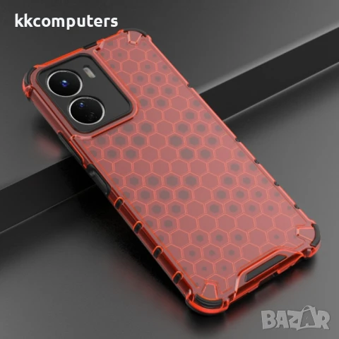 vivo Y16 4G Силиконов Калъф Honeycomb TPU и Протектор, снимка 15 - Калъфи, кейсове - 50741717