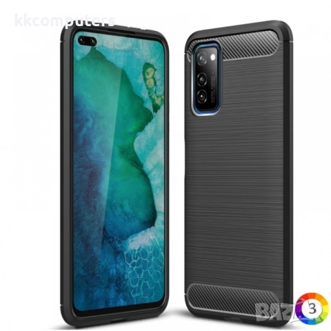 Huawei Honor View 30/View 30 Pro/V30/V30 Pro Удароустойчив Carbon Fiber Калъф и Протектор