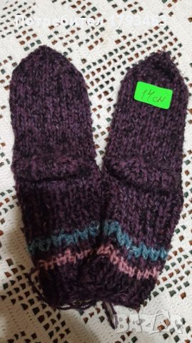 Ръчно плетени детски чорапи 100% вълна, снимка 6 - Чорапи - 30216392