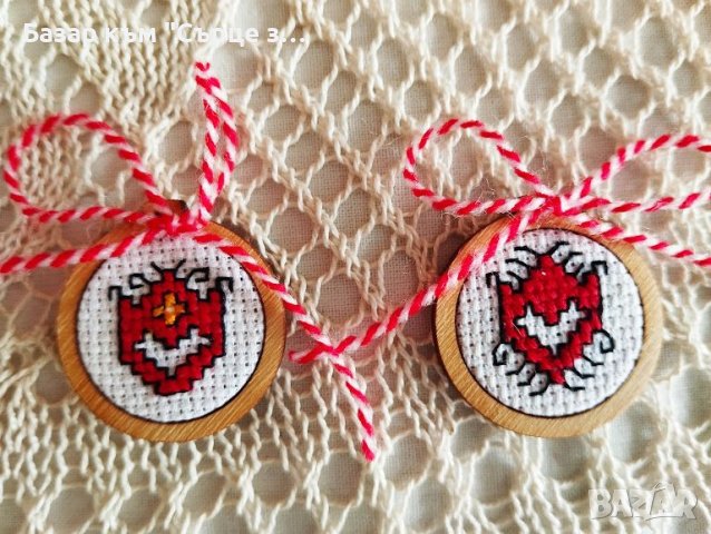 Ръчно бродирани мартеници и колиета - част 2, снимка 16 - Арт сувенири - 44269317