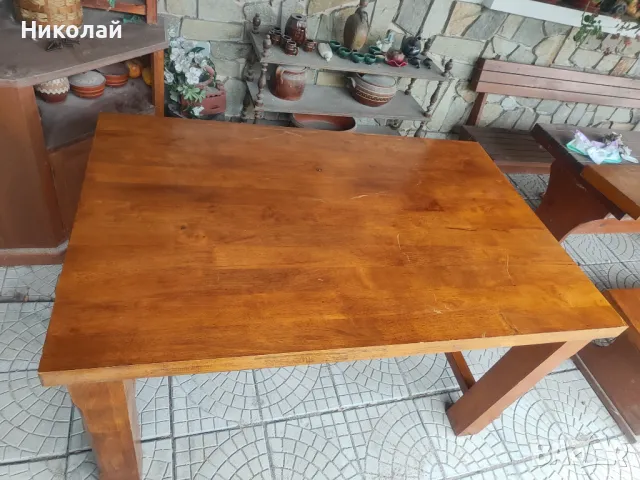 Продавам дървена трапезна маса, снимка 9 - Маси - 47622526