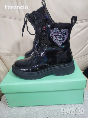 Черни боти - лак - 30 номер