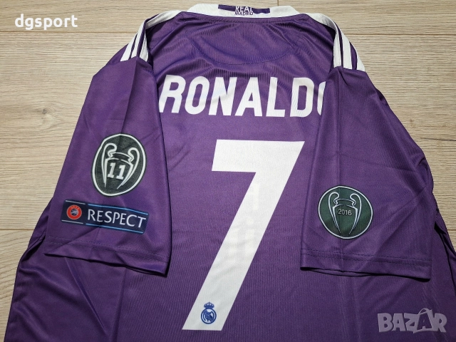 Футболна фланелка на Кристиано Роналдо #РЕАЛ М #модел 2017 ретро модел!!!, снимка 3 - Футбол - 52562567