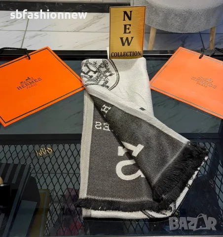 Hermes шал ✨ кашмир и коприна, снимка 14 - Шалове - 56336742