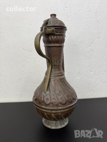 Голяма медна кана / ибрик / гюм / бакър. №7769, снимка 7 - Антикварни и старинни предмети - 52838999