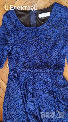 Синя рокля на марката Lucy fashion с дантелени мотиви, снимка 5 - Рокли - 37582555