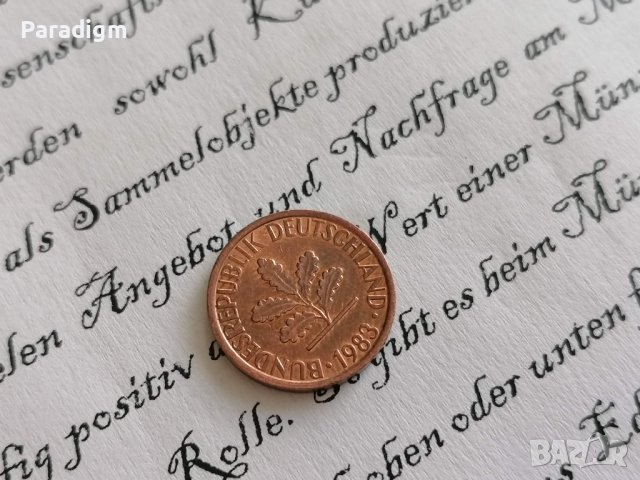 Монета - Германия - 1 пфениг | 1983г.; серия D, снимка 2 - Нумизматика и бонистика - 37748006