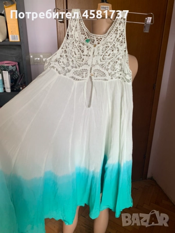 Рокля омбре на Benеtton, размер S/M, снимка 4 - Рокли - 51667100