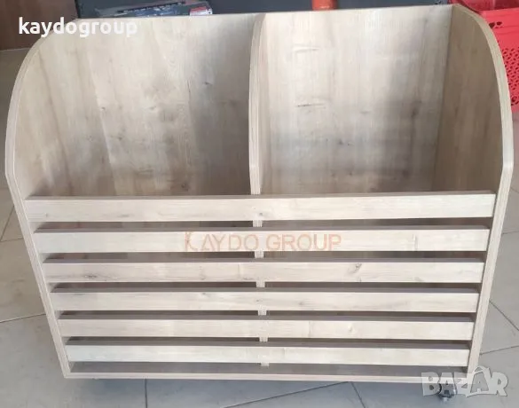 Дървен кош с разделител за франзели, снимка 4 - Оборудване за магазин - 47943132